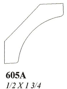 1" Custom Hardwood Crown
Profile: 605A
1/2 X 1 3/4